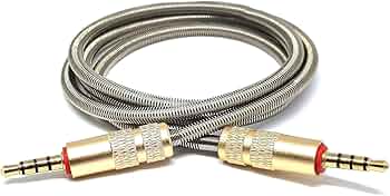 Amazon | TRRS ケーブル ゴールド メタルケーブル 4極 3.5mm 0.8mm